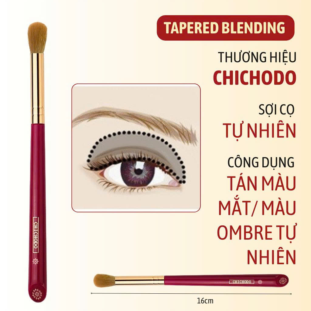 Cọ Highlight/Tán Bầu Mắt/Tán Ombre Mắt/Tán Hốc Mắt Chichodo Tapered Blending C109 Lông Mềm